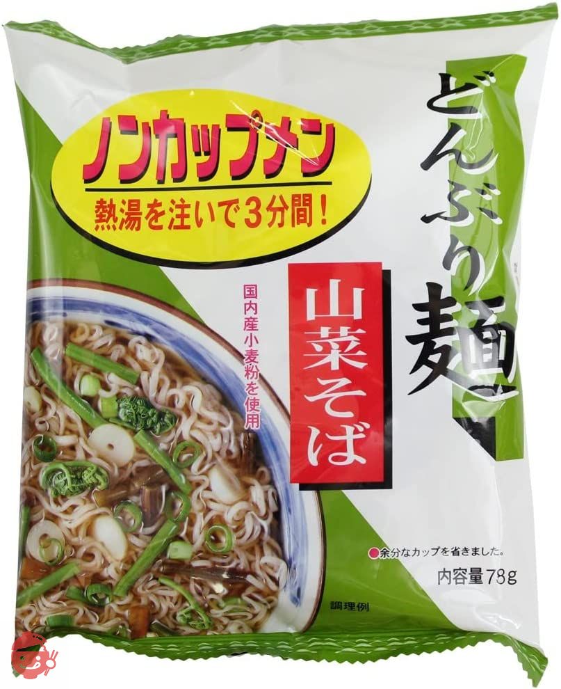 トーエー どんぶり麺・山菜そば 78g×6袋の画像