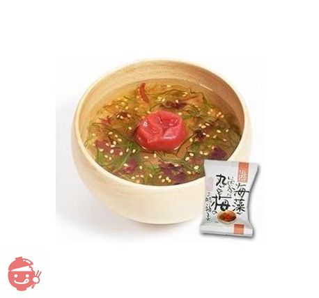 無添加 フリーズドライ お吸い物 海藻がいっぱい入った 丸ごと梅のお吸い物です 6.1gX20袋 (即席 吸い物 コスモス食品)の画像