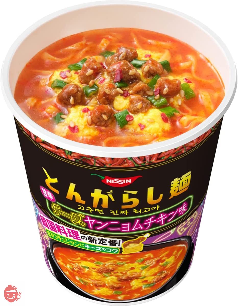 日清食品 日清のとんがらし麺 甘辛チーズヤンニョムチキン味 65g ×12個の画像