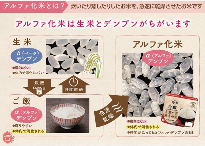 アルファー食品 安心米 きのこご飯 100g ×5個【非常食】【常備用】【長期保存】【アルファ化米】の画像