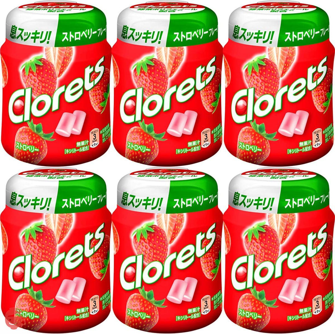 モンデリーズ クロレッツ ストロベリー ボトルガム 140g ×6個入の画像