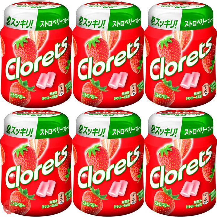 モンデリーズ クロレッツ ストロベリー ボトルガム 140g ×6個入の画像