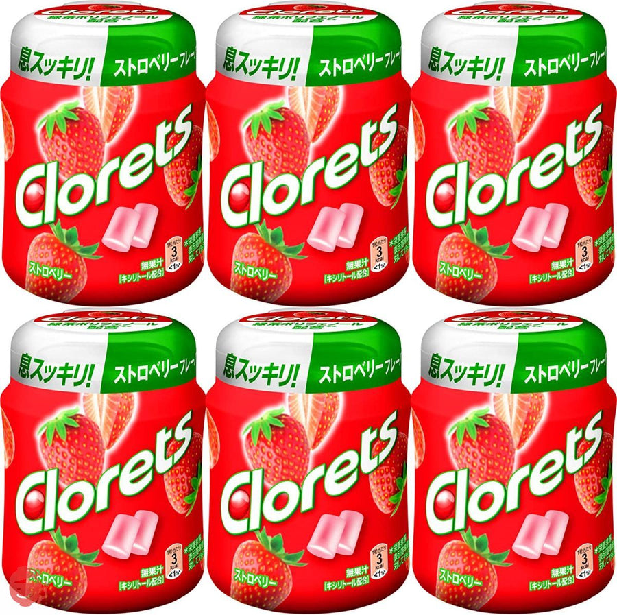 モンデリーズ クロレッツ ストロベリー ボトルガム 140g ×6個入の画像