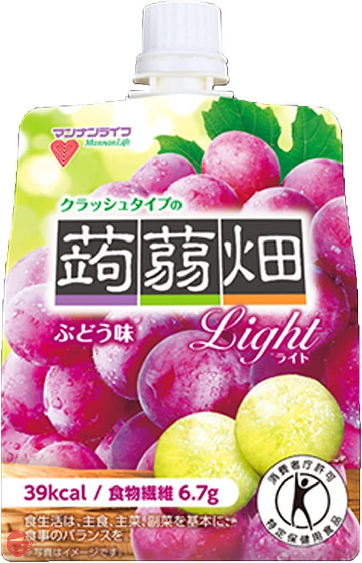 マンナンライフ クラッシュタイプの蒟蒻畑ライトぶどう味 150g×6個×5パック 計30個の画像