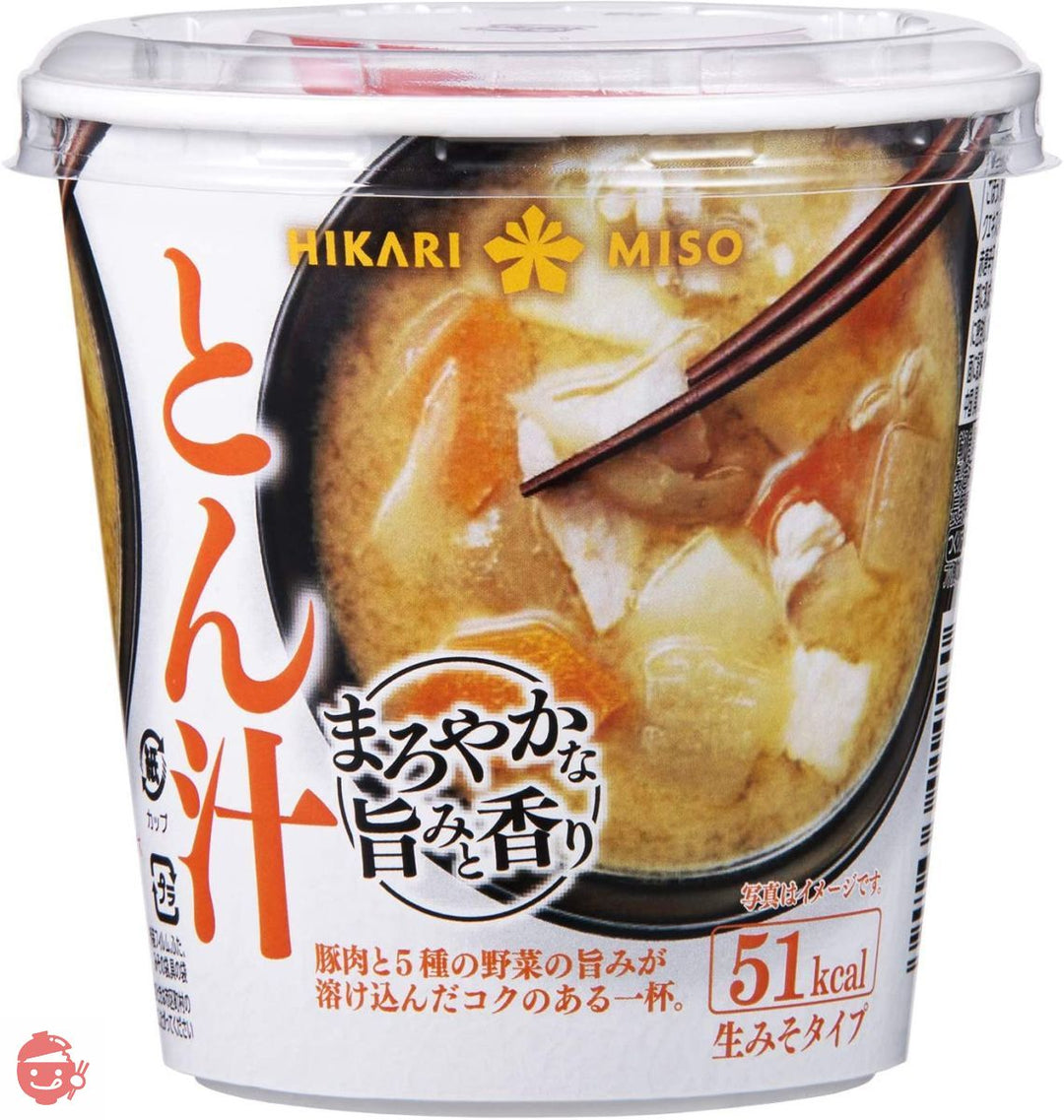 ひかり味噌 カップみそ汁 まろやかな旨みと香り とん汁 1食 ×6個の画像
