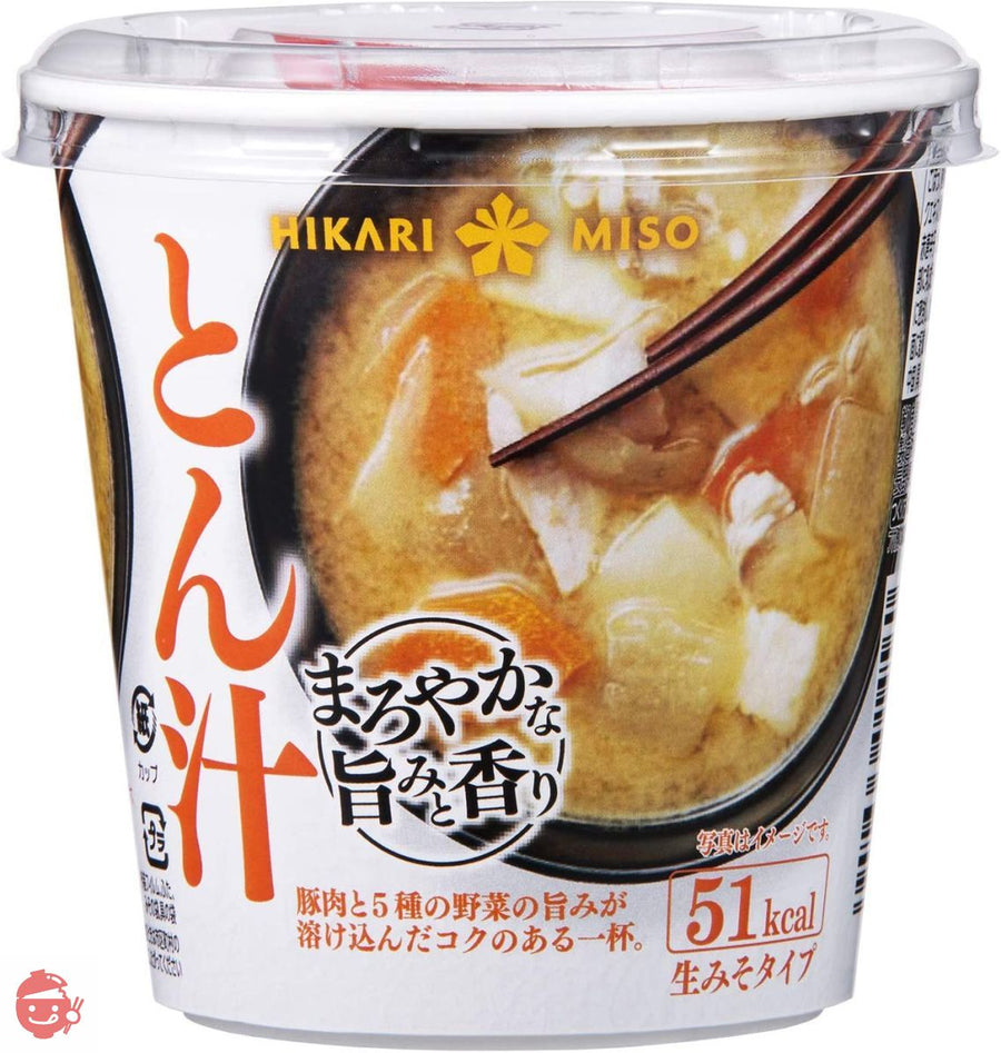 ひかり味噌 カップみそ汁 まろやかな旨みと香り とん汁 1食 ×6個の画像