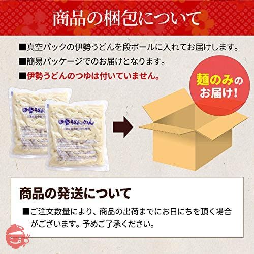 手打ち式伊勢うどん麺だけタイプ10食入 つゆ無(簡易パッケージうどん) 本場伊勢よりお届け 通販 伊勢うどんの画像