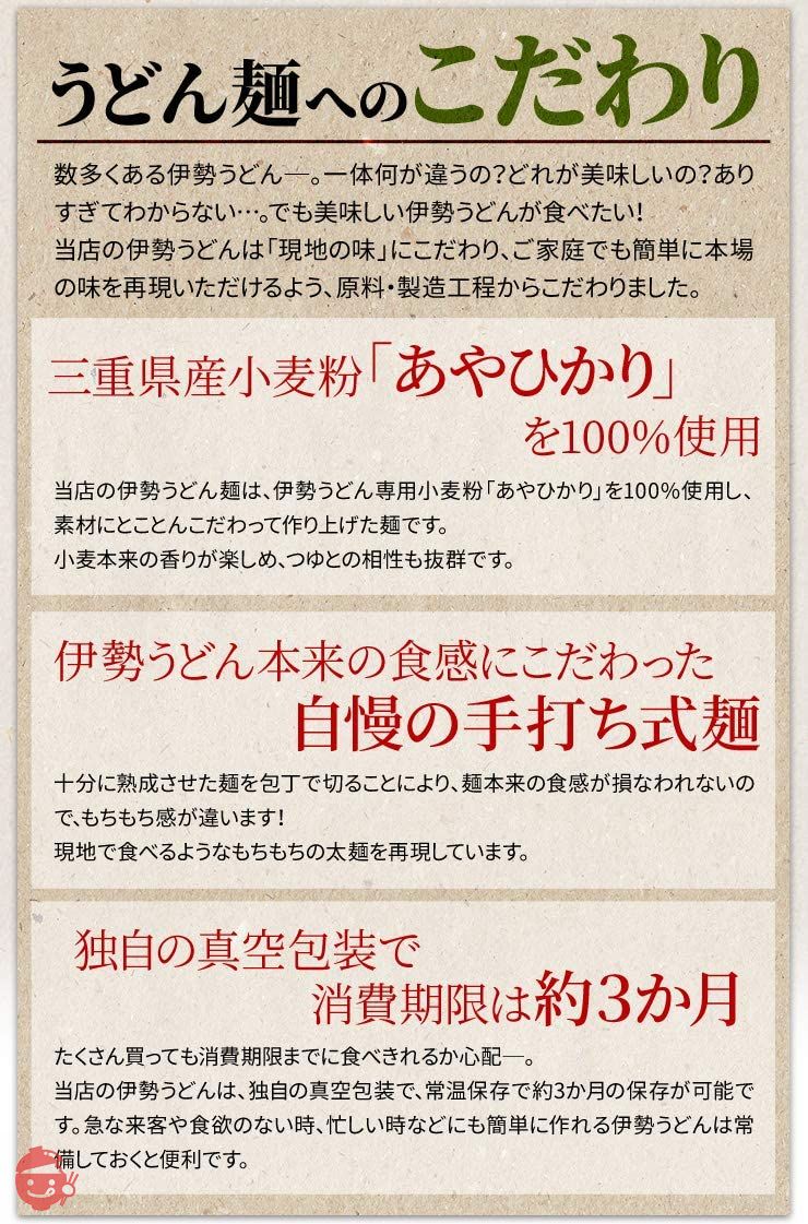 手打ち式伊勢うどん麺だけタイプ10食入 つゆ無(簡易パッケージうどん) 本場伊勢よりお届け 通販 伊勢うどんの画像
