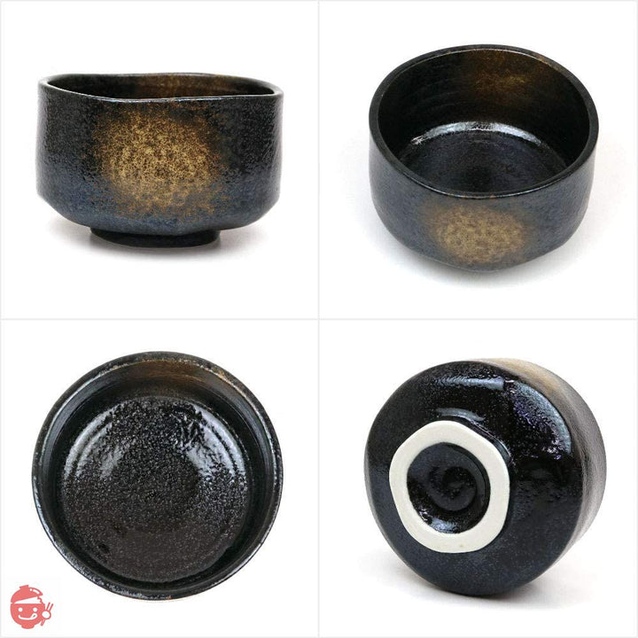 自粛グッズ 芳香園 茶道具 お抹茶6点セット (抹茶 抹茶茶碗 茶筅 茶筅くせ直し 茶杓 説明書) (金砂吹き茶碗)の画像