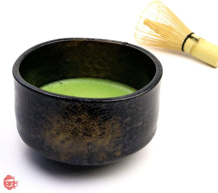 自粛グッズ 芳香園 茶道具 お抹茶6点セット (抹茶 抹茶茶碗 茶筅 茶筅くせ直し 茶杓 説明書) (金砂吹き茶碗)の画像