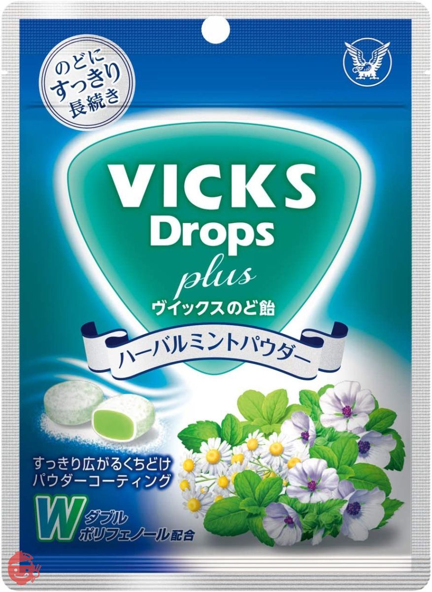 大正製薬 ヴイックスのど飴プラス ハーバルミントパウダー 62g ×6袋の画像