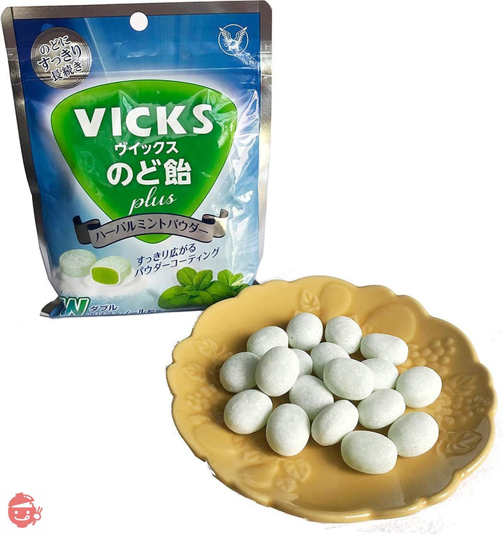 大正製薬 ヴイックスのど飴プラス ハーバルミントパウダー 62g ×6袋の画像