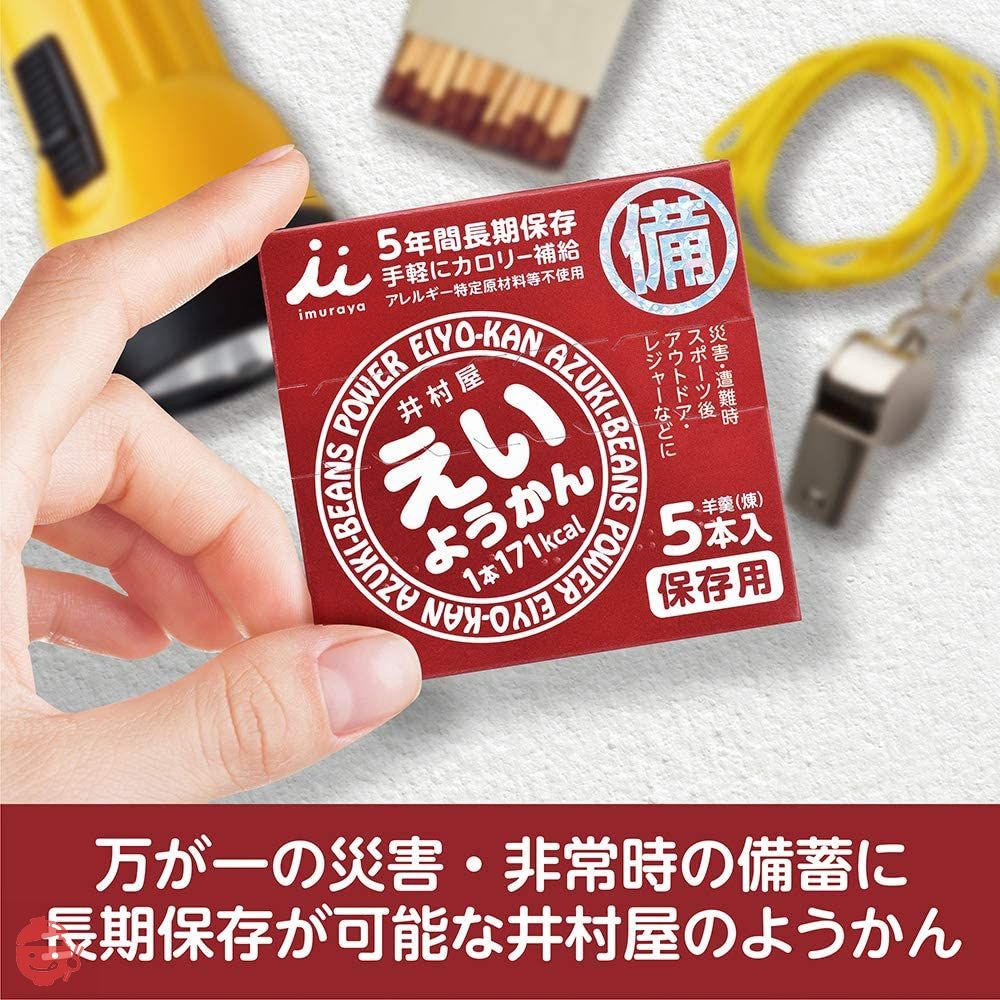井村屋 5年間長期保存 えいようかん(煉) 60gx5本 4箱の画像