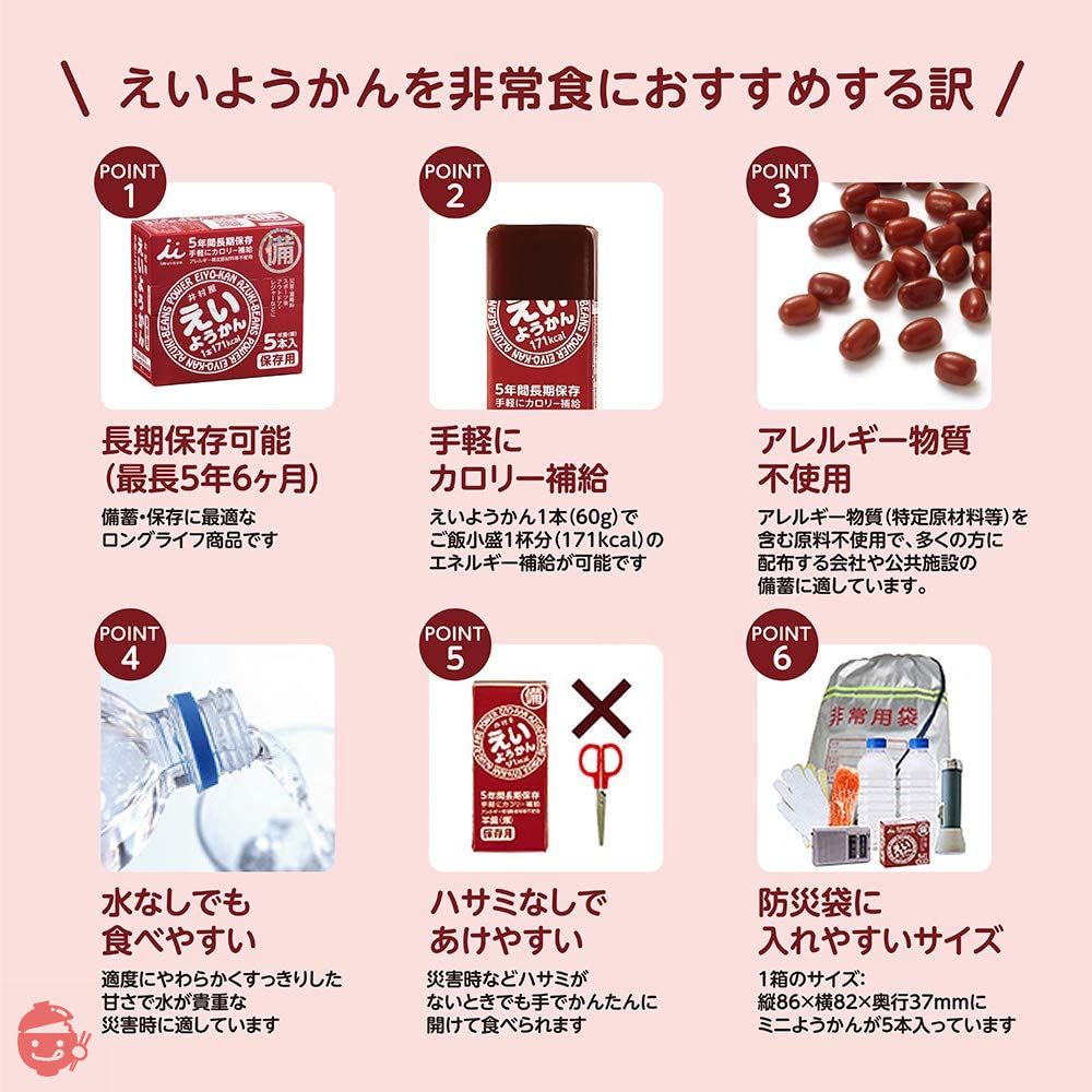 井村屋 えいようかん 60グラム (x 5)の画像