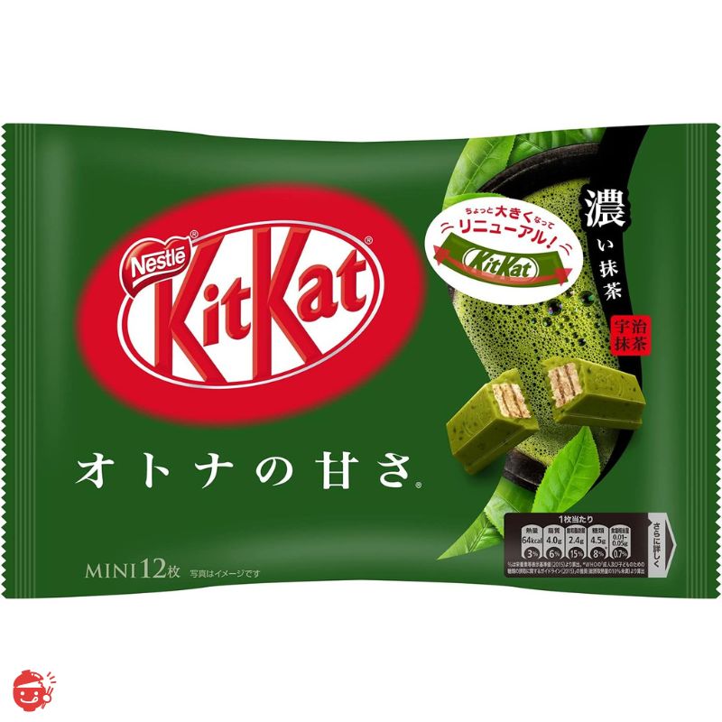 雀巢日本 KitKat 迷你成人甜度黑抹茶 12 枚 x 12 袋 [巧克力]