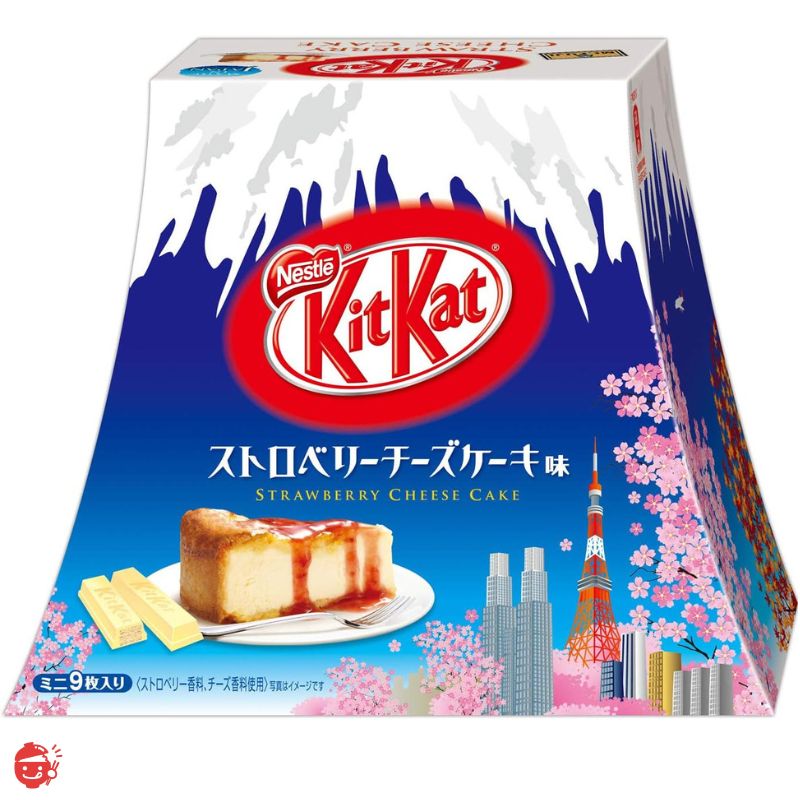 Nestle Japan KitKat Mini Strawberry Cheesecake Flavor Mount Fuji Pack 9 Pieces [Chocolate]