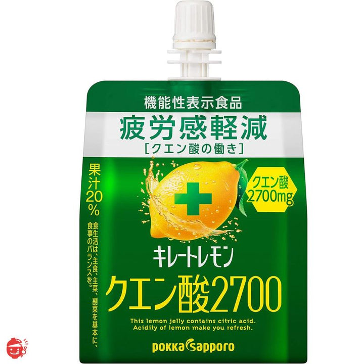 Pokka Sapporo Chelated Lemon Citric Acid 2700 Jelly 165g x 6 pieces Functional Food [Jelly Drink]