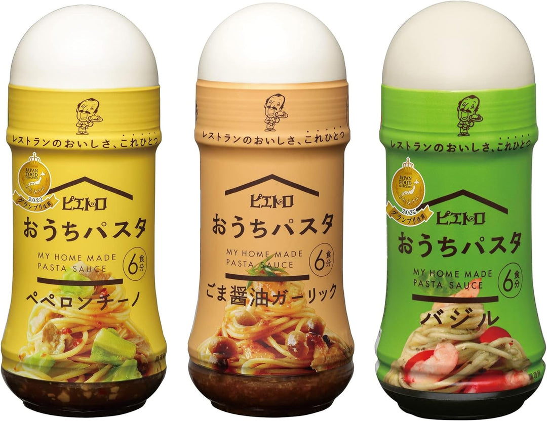 ピエトロ おうちパスタ ごま醤油ガーリック・ペペロンチーノ・バジル 180ml×3 ＊ジャパンフードセレクション グランプリ受賞＊【パスタソース】