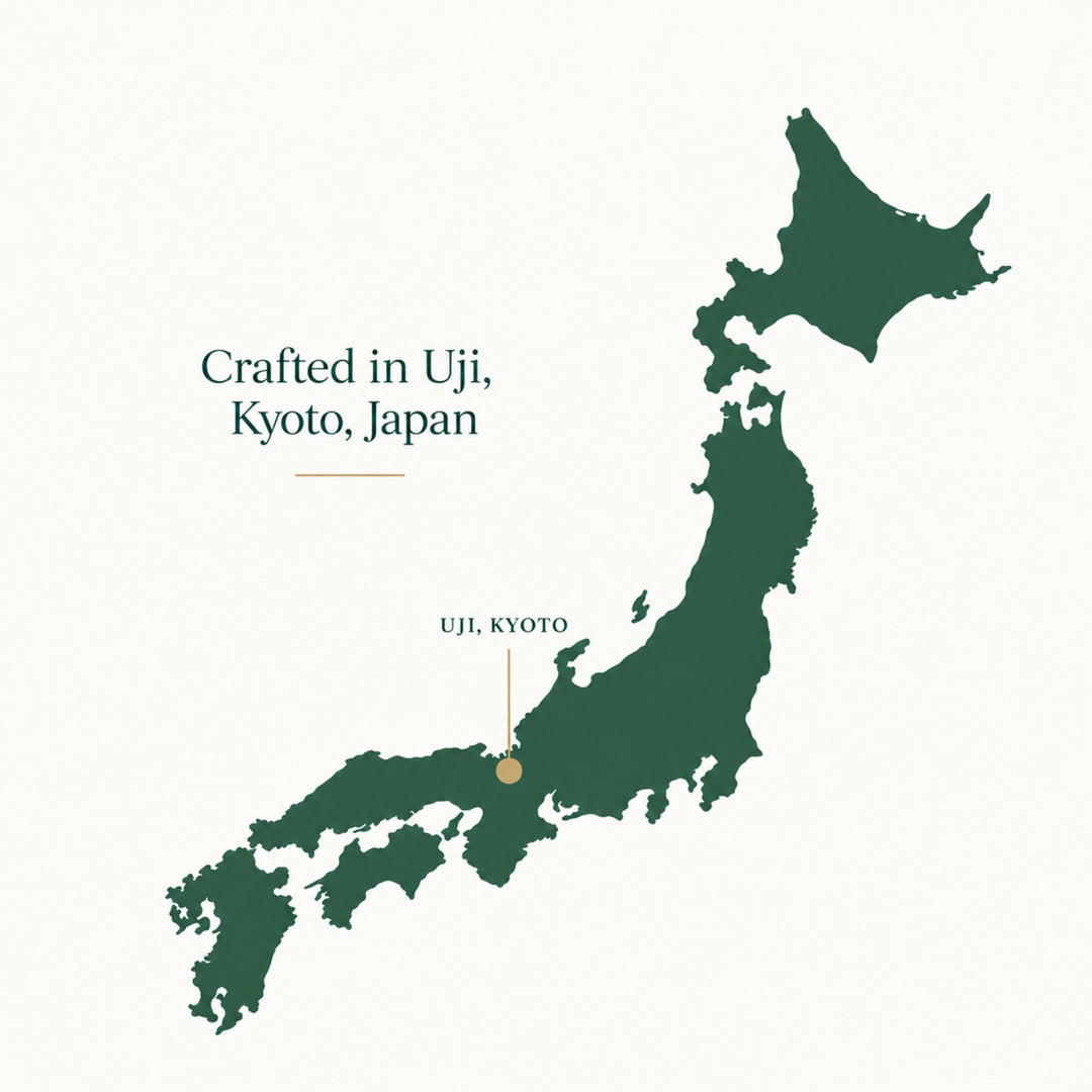 Map of Japan showing Uji, Kyoto tea origin