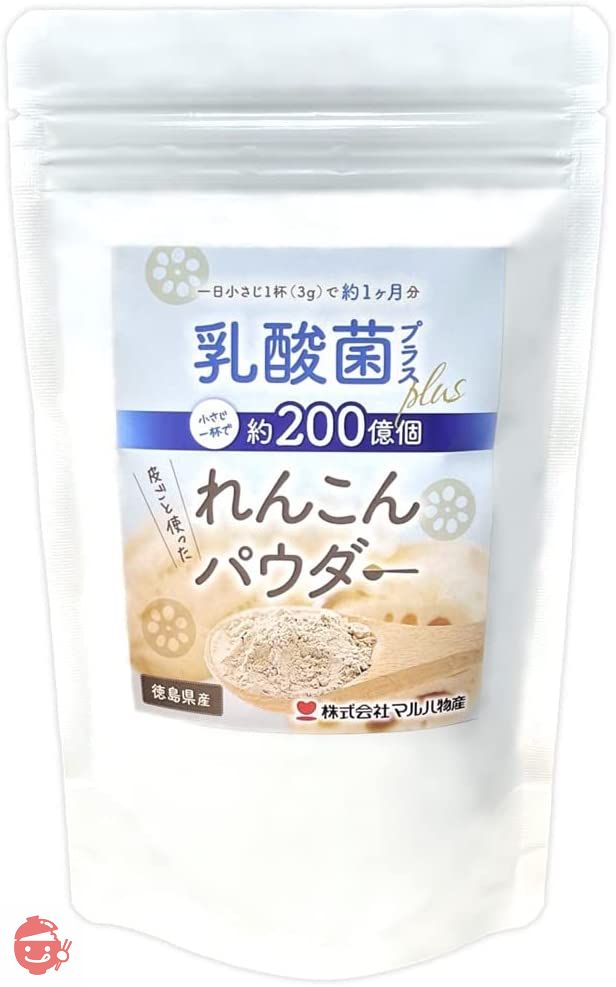 徳島産れんこんパウダー乳酸菌プラス 100g（徳島産れんこん 保存料不使用）の画像