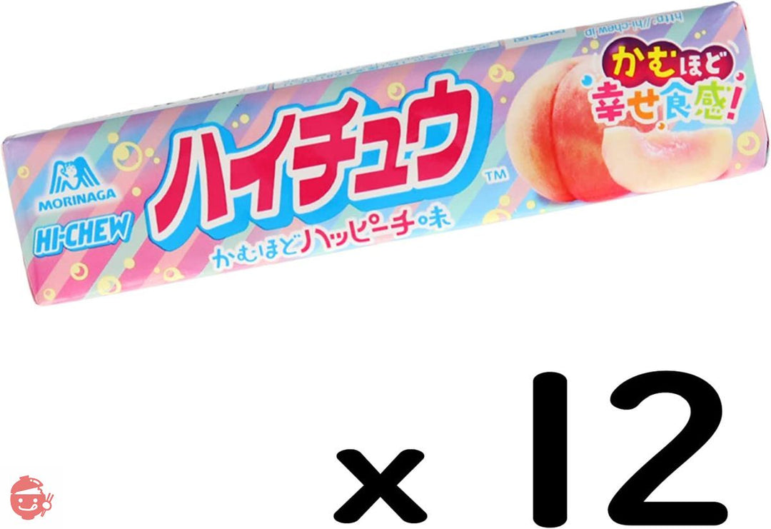 森永製菓 ハイチュウ<かむほどハッピーチ味> 12粒×12個の画像