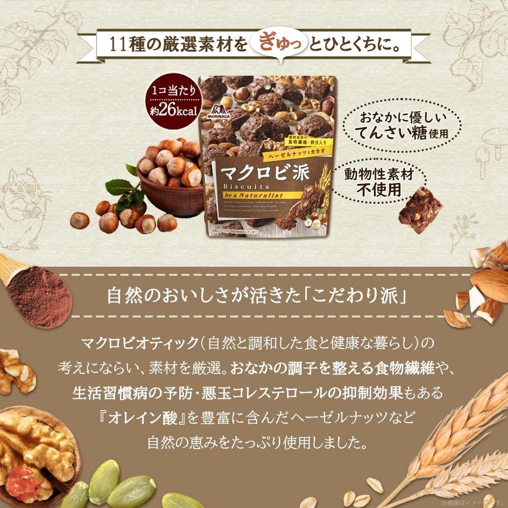 森永製菓 マクロビ派ビスケット ヘーゼルナッツとカカオ 100g×5個の画像
