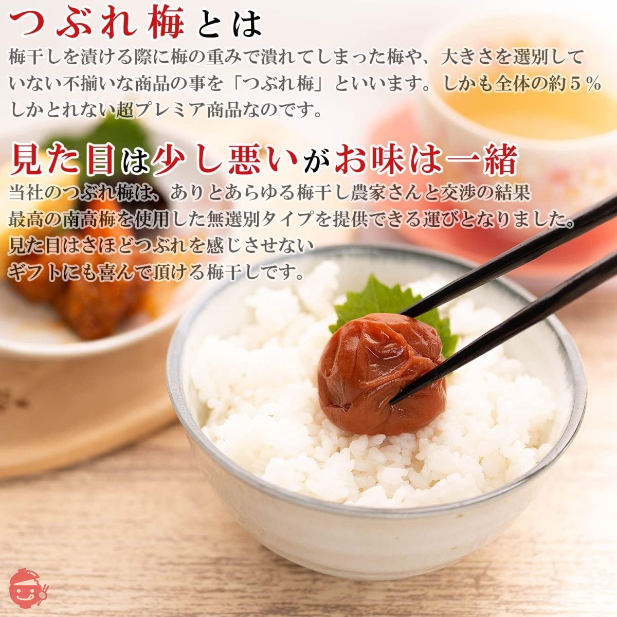 うめ海鮮 紀州南高梅 梅干し 無添加 厳選 白干し梅 1.2kg セット（400g