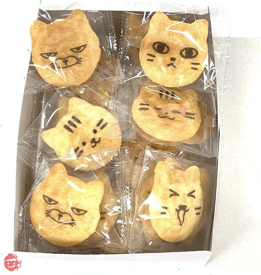 ねこせんべい 醤油味 20枚入り 1箱 ギフト包装 ねこ ネコ 猫 本場 草加せんべい 個包装 お菓子 和菓子 国内産うるち米 猫の顔型 プレゼント 国内製造 ネコ型お菓子 ねこせんの画像