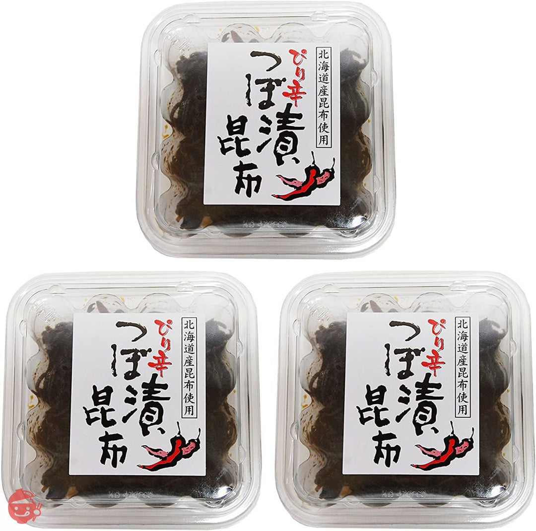 〔セット商品〕 ぴり辛 つぼ漬昆布カップ×3個セットの画像