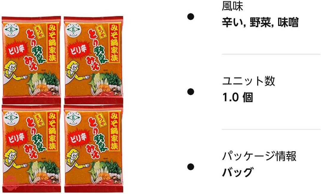 まつや ピリ辛とり野菜みそ 200g ×4袋の画像