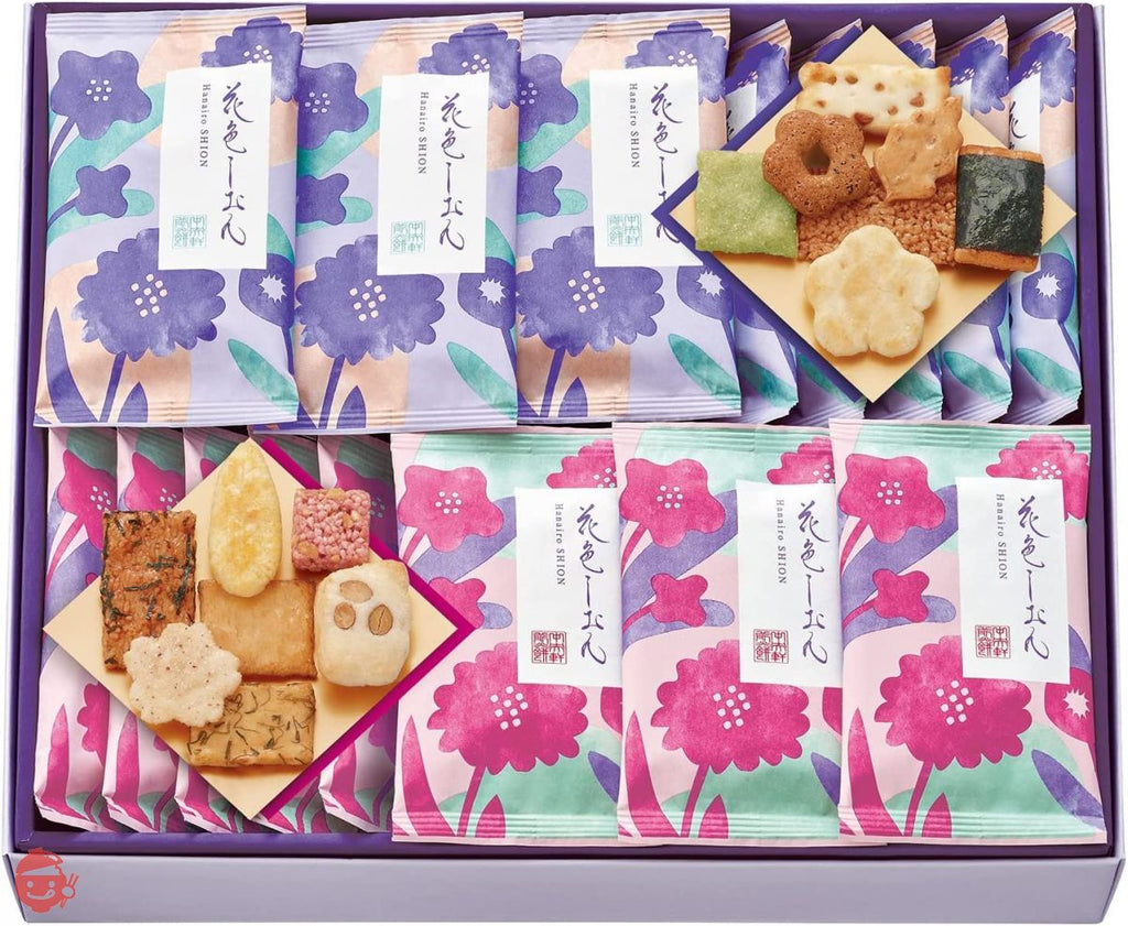Chuoken Senbei Hanairo Shion (24 bags) Assorted rice crackers