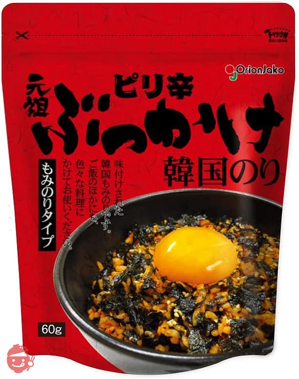 オリオンジャコー ぶっかけ韓国のり ピリ辛 60g ×3袋の画像