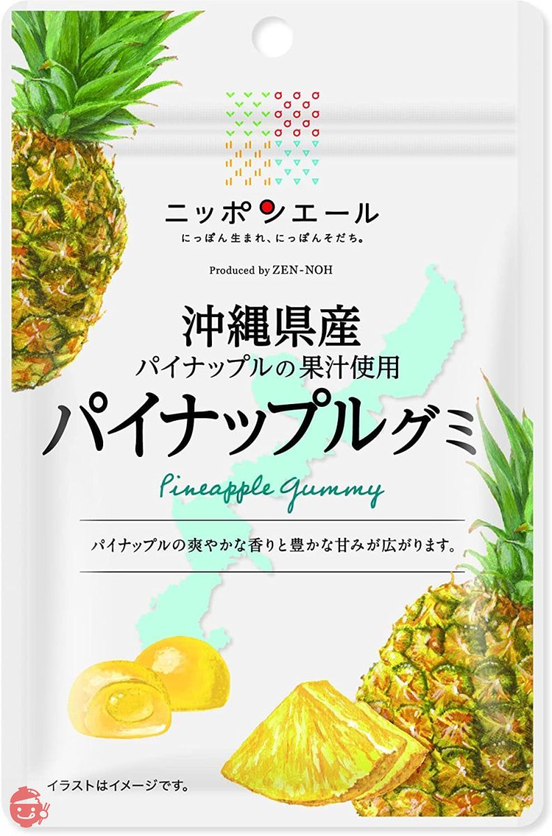 全農 沖縄県産パイナップルグミ 40g×10袋の画像