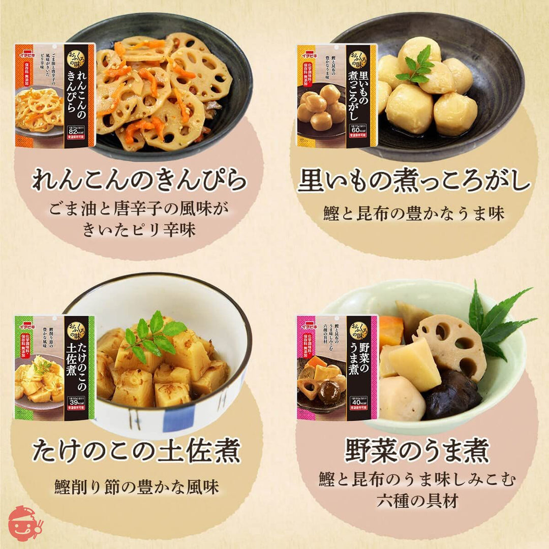 レトルト食品 惣菜 おかず 野菜 煮物 おふくろの味 8種24食 詰め合わせ 国産乾燥野菜 セット イチビキ 常温の画像