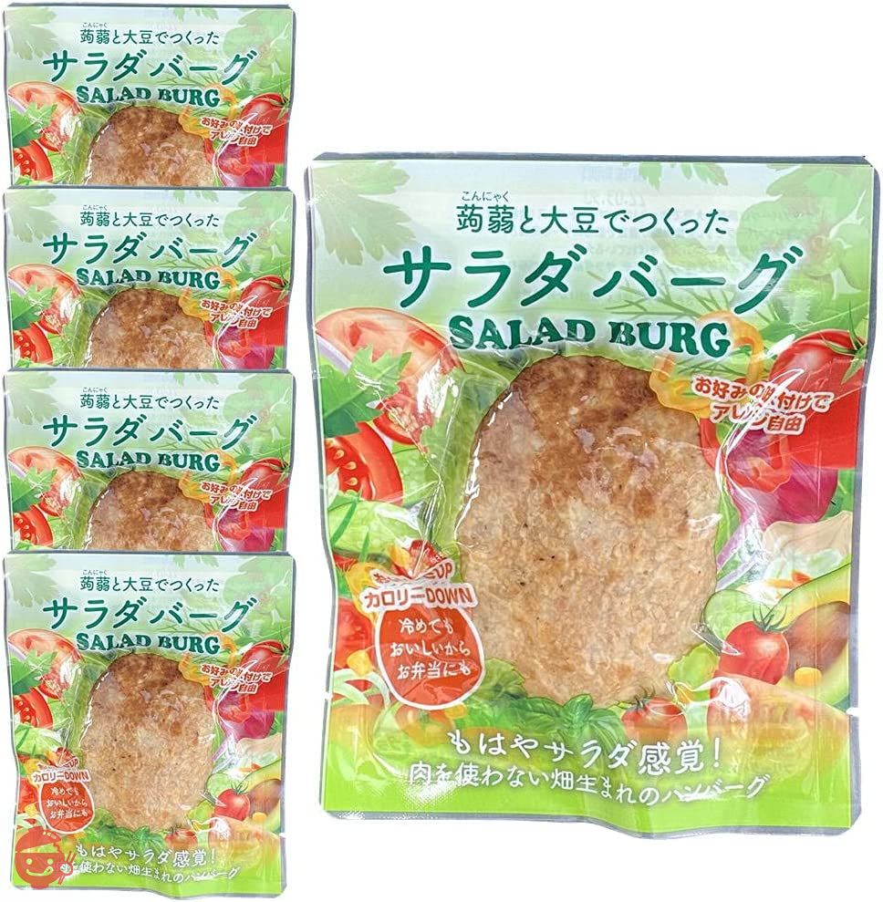 ビーガン食品 レトルト ヴィーガン食品 代替肉 ハンバーグ 肉を使わない畑生まれのハンバーグ 蒟蒻と大豆でつくったサラダバーグ 90g×5袋　常温保存 プラントベース 植物由来 疑似ミート フェイクミートの画像