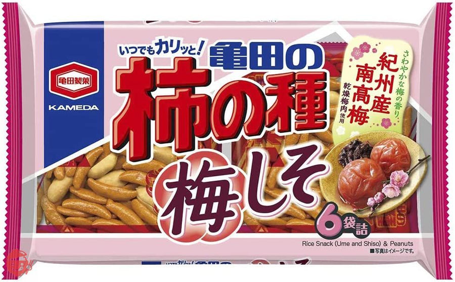 亀田製菓 亀田の柿の種梅しそ 6袋詰 173g×12袋の画像