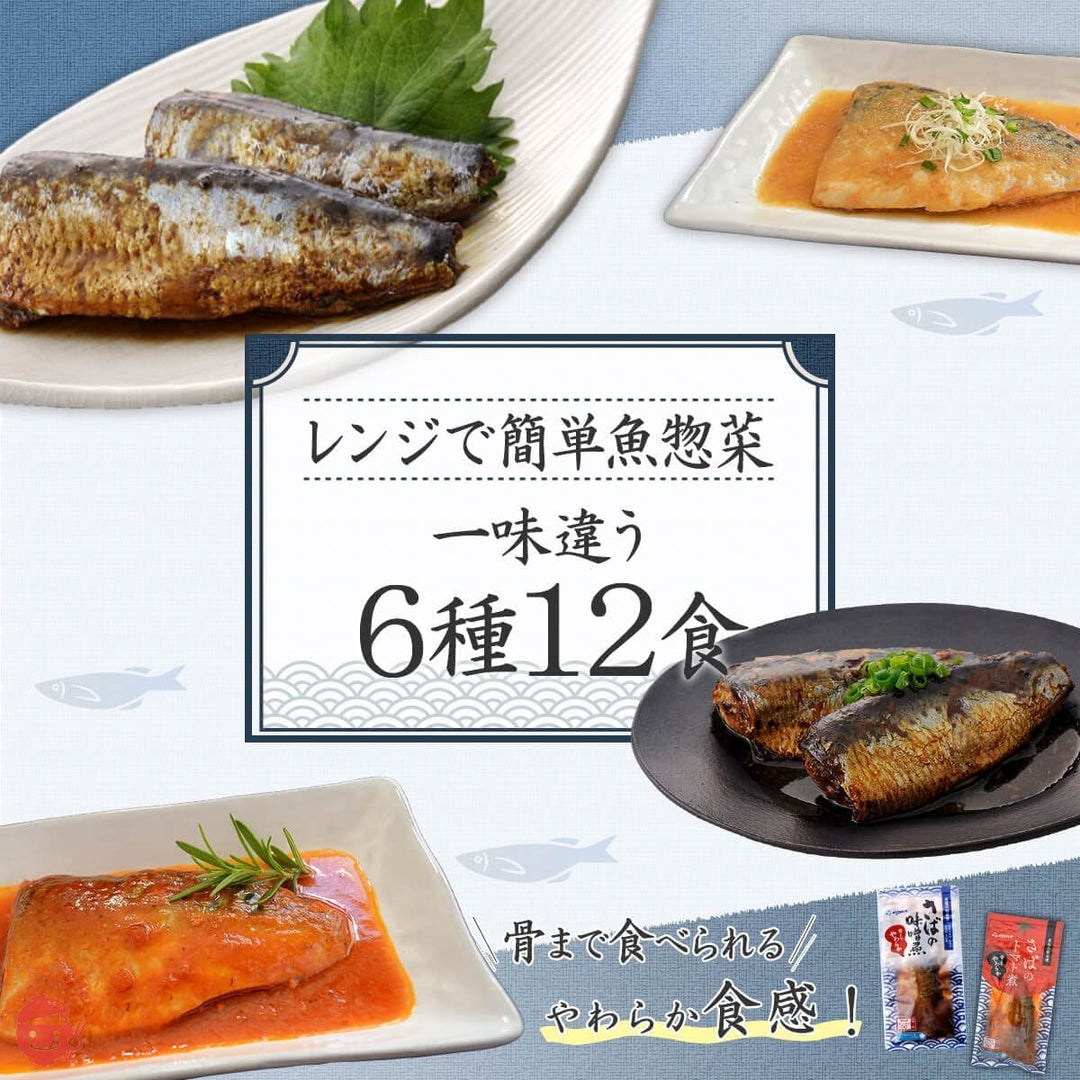 レトルト 惣菜 おかず 和食 煮魚 6種12食 詰め合わせ セット YSフーズ レトルト食品 常温保存 国産乾燥野菜の画像