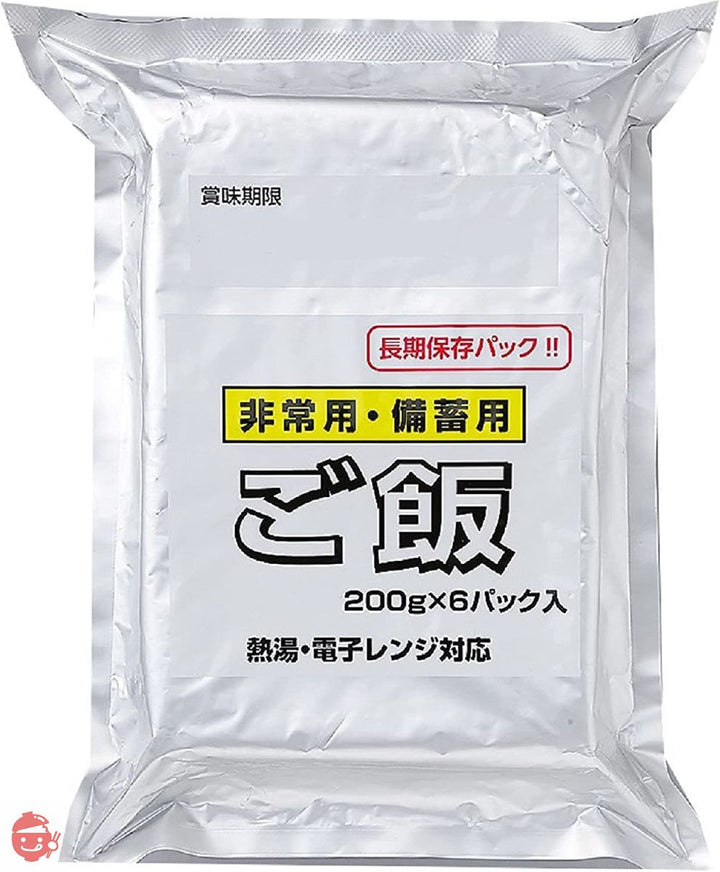 越後製菓 備蓄用・保存用米飯 200g 6食の画像