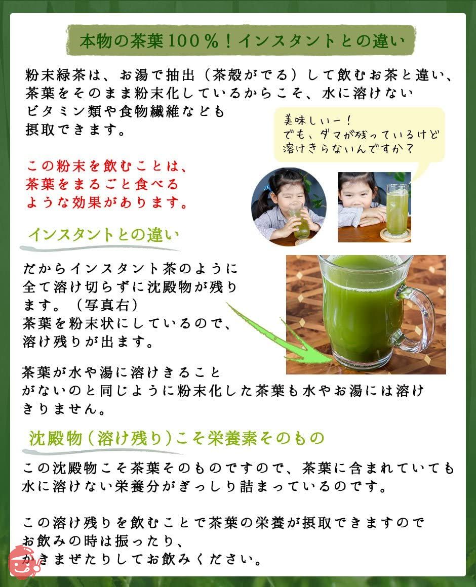 茶葉まるごと Honjien tea ほんぢ園 日本茶 鹿児島産 粉末緑茶 100g×10袋 (1kg) セット 煎茶 パウダー ／セ／ Tの画像