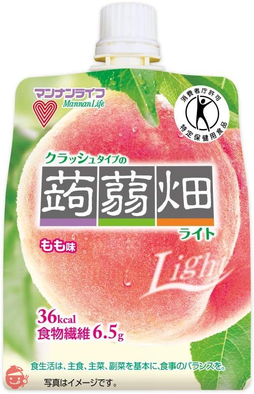 [トクホ]マンナンライフ クラッシュタイプの蒟蒻畑ライトもも味 150g×6個の画像