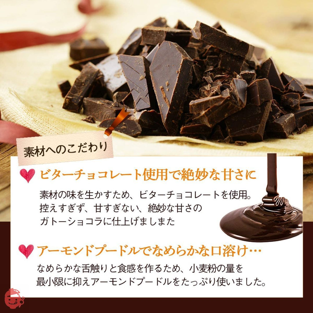 濃厚 ガトーショコラ チョコレートケーキ ギフト チョコ 保存料・着色料 不使用 川本屋茶舗 (ピース16個入)の画像