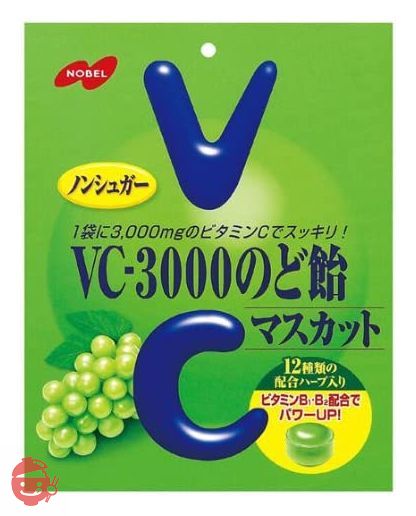 ノーベル VC-3000のど飴 マスカット 90g×6袋 (ケース販売)の画像