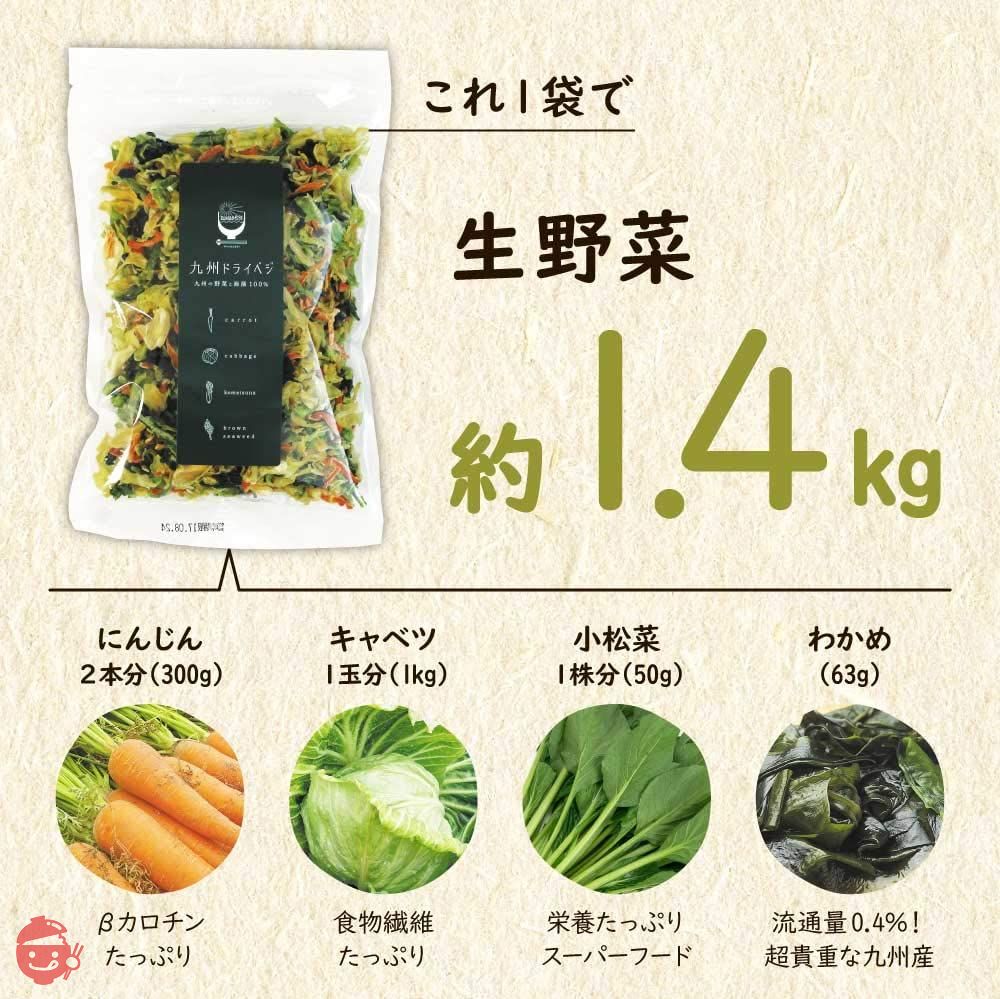 九州ドライベジ 乾燥野菜 九州産 野菜&わかめ ミックス 100g 2袋入りの画像