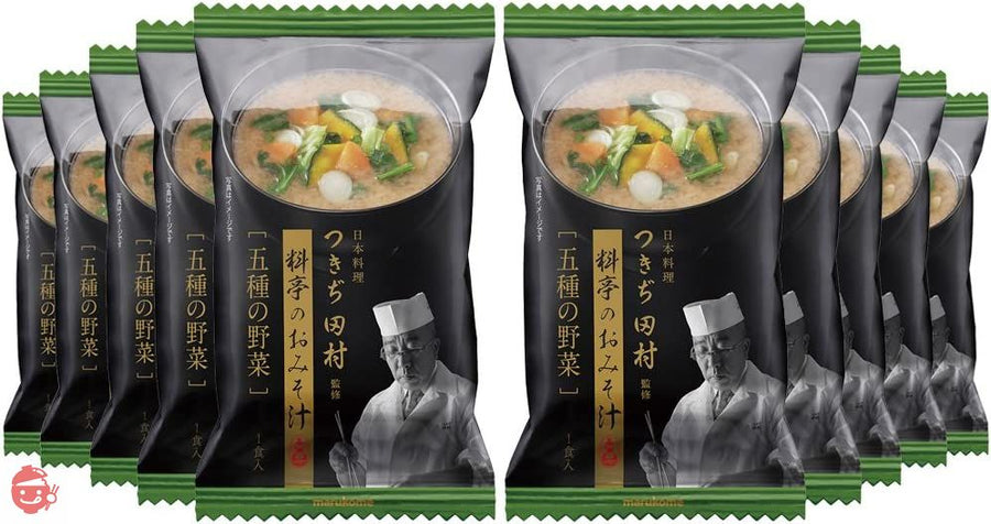 マルコメ フリーズドライ つきぢ田村 五種の野菜 即席味噌汁 1食×10個の画像