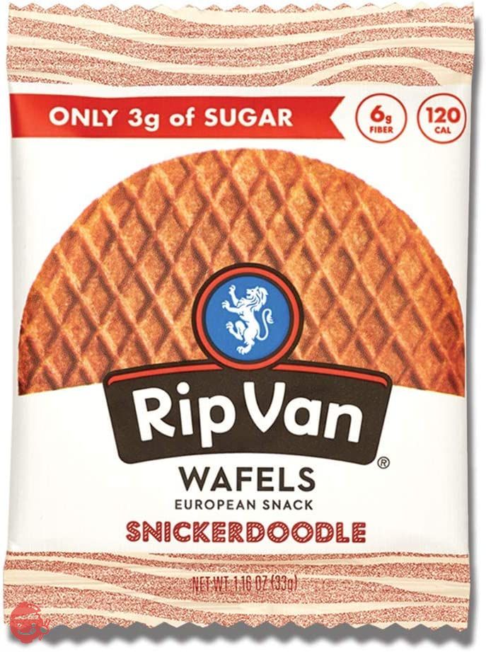 ローシュガーワッフルクッキー シナモンシュガークッキー 12袋入り(各33g)(13.92oz)Rip Van Wafels(リップバンワッフルズ)の画像