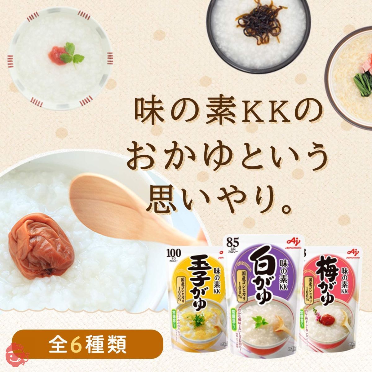 Ajinomoto porridge 3 types x 3 (3 white porridge, 3 plum porridge