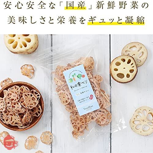 山下屋荘介 私の楽ベジ 乾燥野菜 れんこん 80g ( 国産 / 国内製造品 / ネコポス ) ドライ野菜 乾燥レンコン 乾燥やさい 保存食の画像