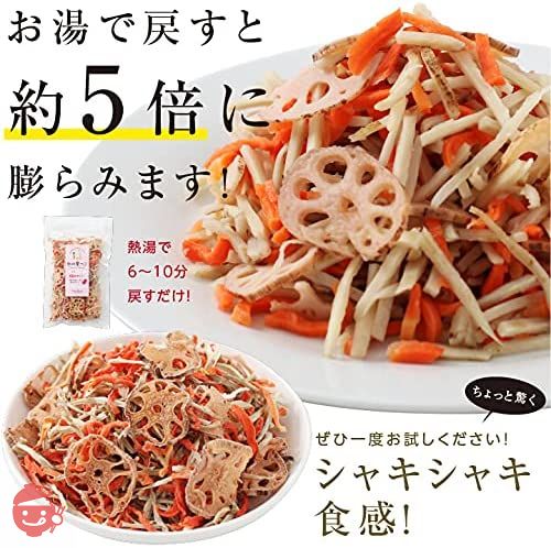 山下屋荘介 私の楽ベジ 根菜 ミックス ( 100g / ごぼう れんこん にんじん / ネコポス ) ドライ 野菜 ベジタブル 保存食 具材 簡単調理 国産 / 手土産 プレゼント ( / ギフト / / プレゼント )の画像