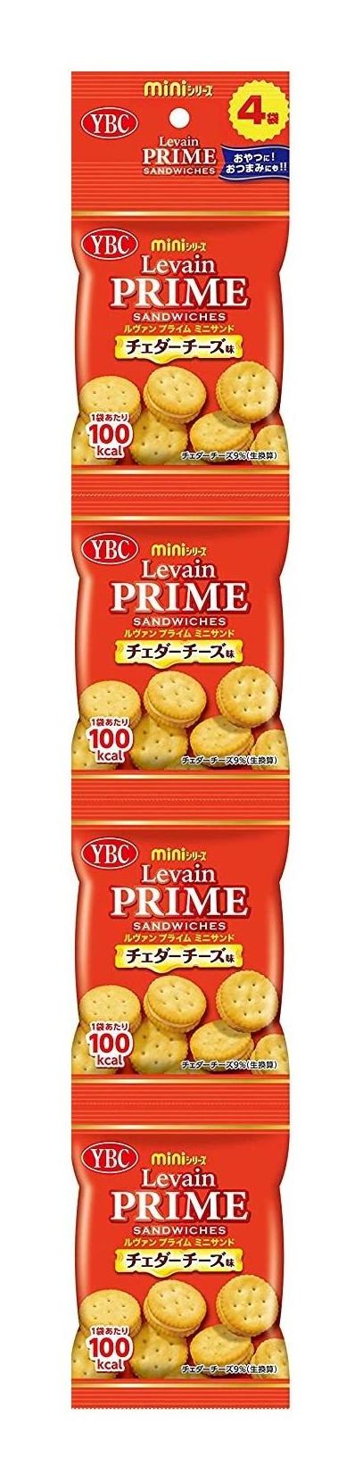 ヤマザキビスケット 4連ルヴァンプライムミニサンド チェダーチーズ味 76g×10袋の画像