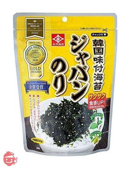 永井韓国味付ジャバンのり 50g×10袋の画像